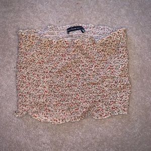 brandy melville floral tube top